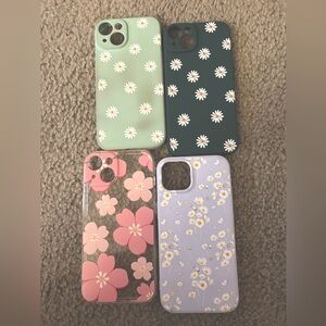 4 flower iPhone 14 cases